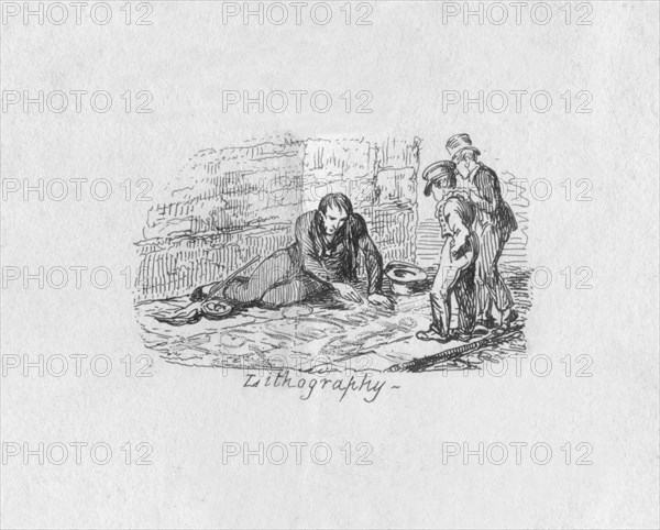 'Lithography', 1829. Artist: George Cruikshank.