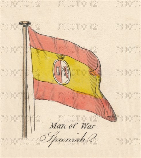 'Man of War - Spanish', 1838. Artist: Unknown.