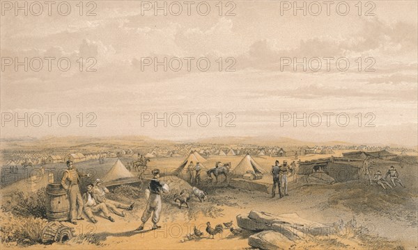 'Camp of the 4th Division', 1856. Artist: George Brackenbury.