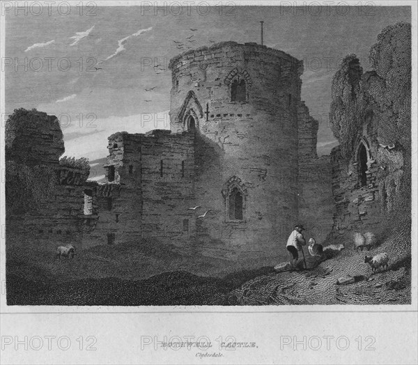 'Bothwell Castle, Clydesdale', 1814. Artist: John Greig.