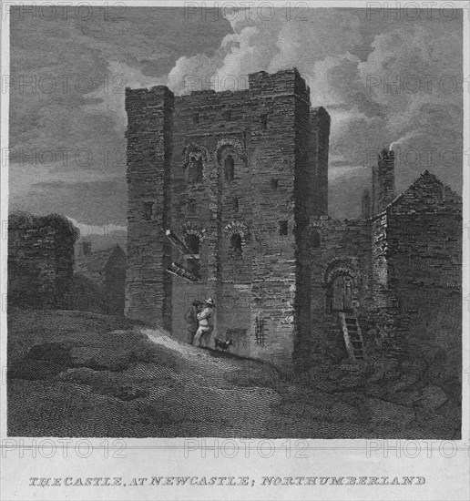 'The Castle, at Newcastle; Northumberland', 1814. Artist: John Greig.