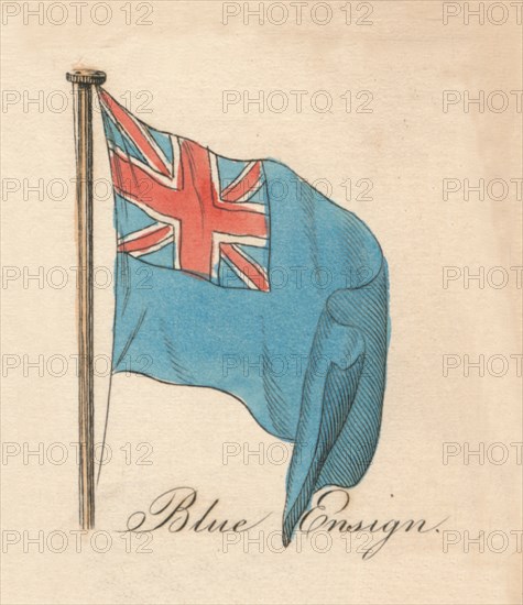 'Blue Ensign', 1838. Artist: Unknown.