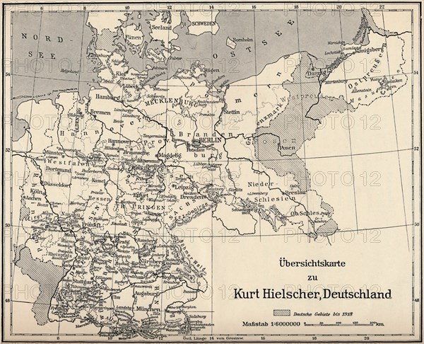 'Ubersichtskarte zu Kurt Hielscher Deutschland', 1931. Artist: Kurt Hielscher.