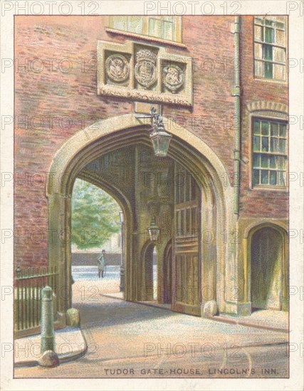 'Tudor Gate-House, Lincoln's Inn', 1929. Artist: Unknown.