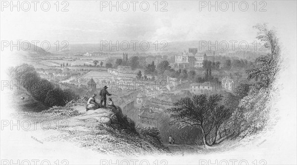 'Winchester, from St. Giles Hill', 1859. Artist: Charles Cousen.