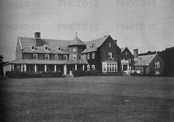 Elevation of the clubhouse, Essex County Club, Manchester, Massachusetts, 1925. Artist: Unknown.