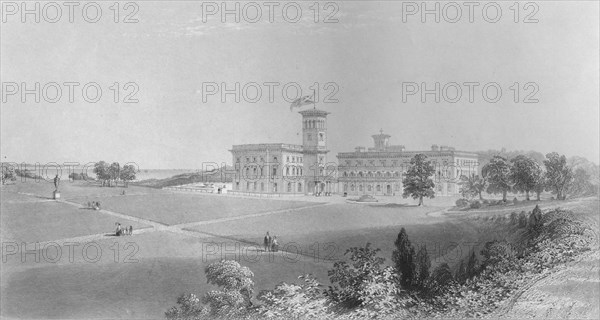 'Osborne House', 1859. Artists: Edward Paxman Brandard, William Henry Bartlett.