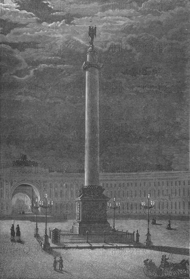 'The Column Alexander, St. Peterssburg', c1900. Artist: Unknown.