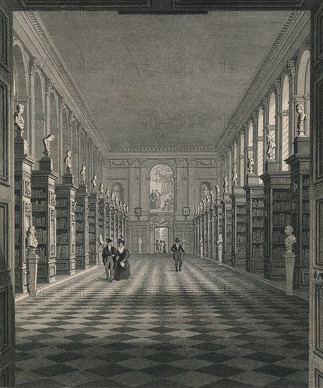 'Library, Trinity College', Cambridge, c1820. Artists: James Sargant Storer, Henry Sargant Storer.