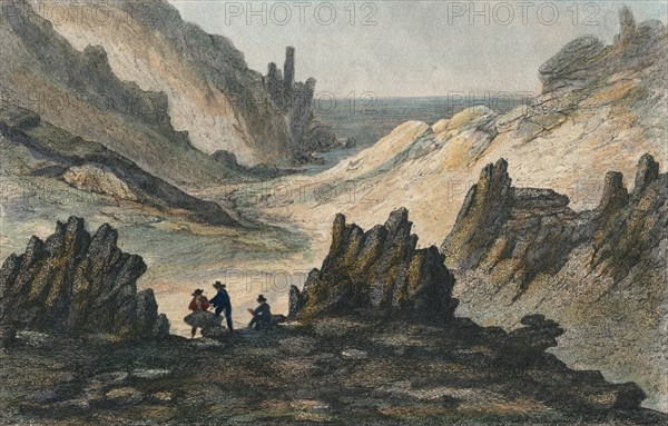 'Ravins Volcaniques et Montagne de Cendre', c19th century. Artist: Unknown.