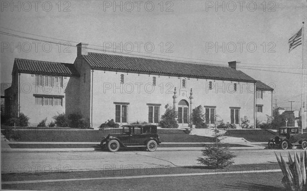 Front elevation, Los Angeles Tennis Club, Los Angeles, California, 1925. Artist: Unknown.