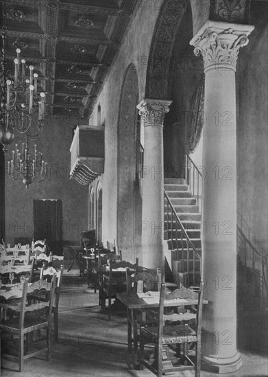 Detail of main dining room, University Club Building, Los Angeles, California, 1923. Artist: Unknown.