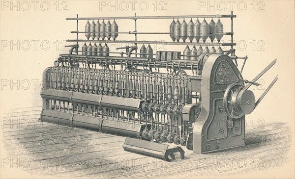 Finishing Roving Frame, by Platt, Brothers & Co. Oldham', 1874. Artist: GB Smith.