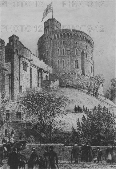 'The Round Tower Windsor Castle', 1887. Artist: Axel Herman Haig.