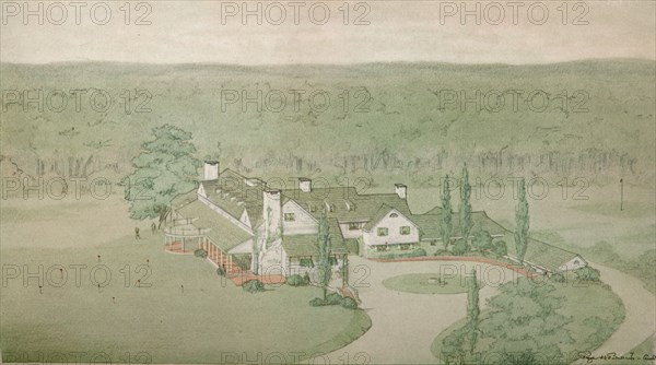 Preliminary study for the Oakland Golf Club, Bayside, New York, 1925. Artist: Unknown.