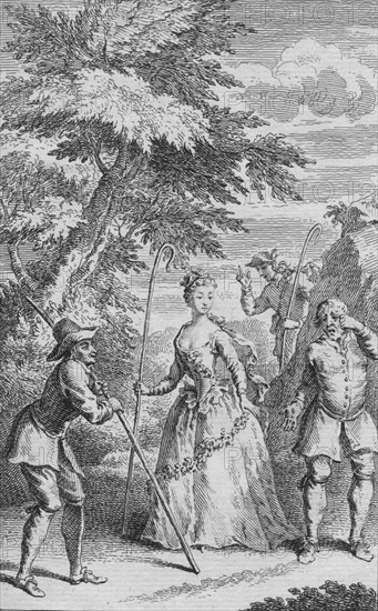 'Damon & Phillida', c1730. Artist: Gerard Vandergucht.