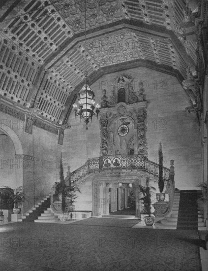 End of lobby, Los Angeles Biltmore Hotel, Los Angeles, California, 1923. Artist: Unknown.