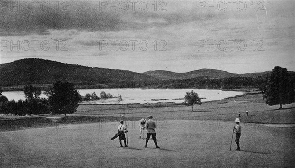 2nd green on Leatherstocking Golf Course at Coopertown, New York, 1925. Artist: Unknown.