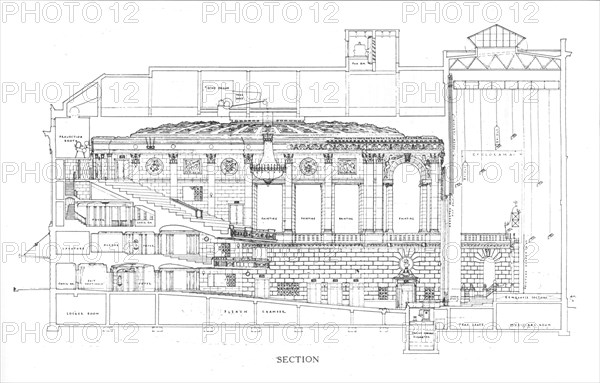 Section, the Eastman Theatre, Rochester, New York, 1925. Artist: Unknown.