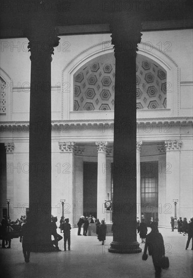 Main waiting room from the ticket lobby, Chicago Union Station, Illinois, 1926. Artist: Unknown.