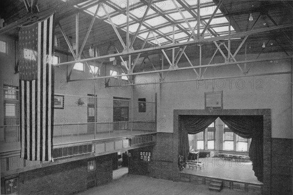 Auditorium-gymnasium, Edward S Bragg School, Fond du Lac, Wisconsin, 1922. Artist: Unknown.