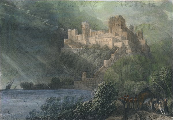 'The Ruins of Rheinfels', 1834. Artist: William Radclyffe.