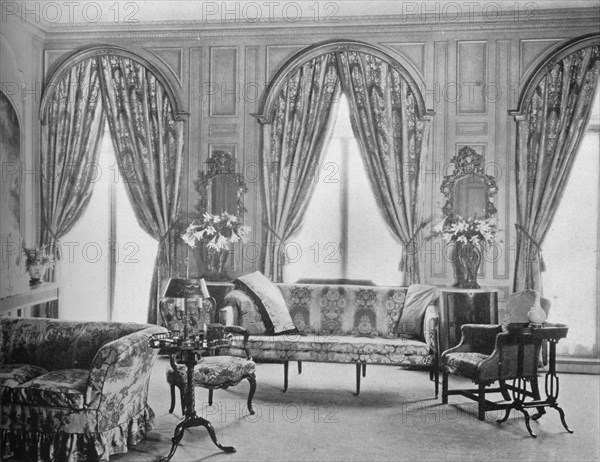 Front end of the drawing room, house of Charles H Sabin, New York, 1922. Artist: Unknown.