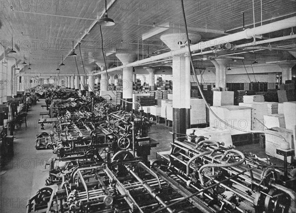 View in the press room of the Metropolitan Life Insurance Company, Long Island City, New York, 1922. Artist: Unknown.