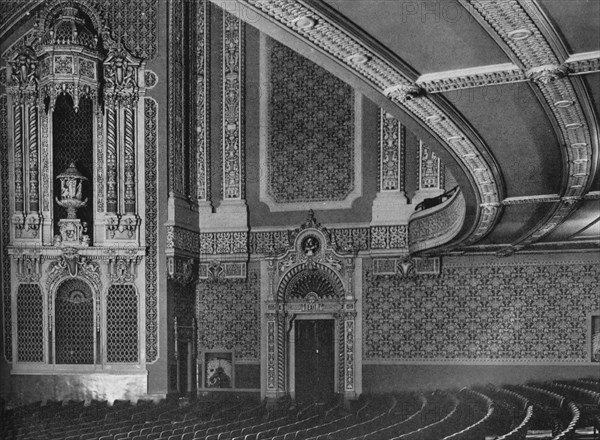 Detail of the auditorium, Granada Theatre, San Francisco, California, 1922. Artist: Unknown.