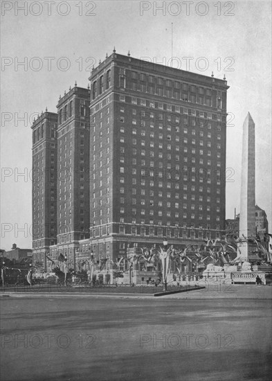 General view from Niagara Square, Hotel Statler, Buffalo, New York, 1923. Artist: Unknown.