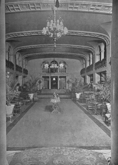 View from the lobby across the ballroom, Hotel Statler, Buffalo, New York, 1923. Artist: Unknown.