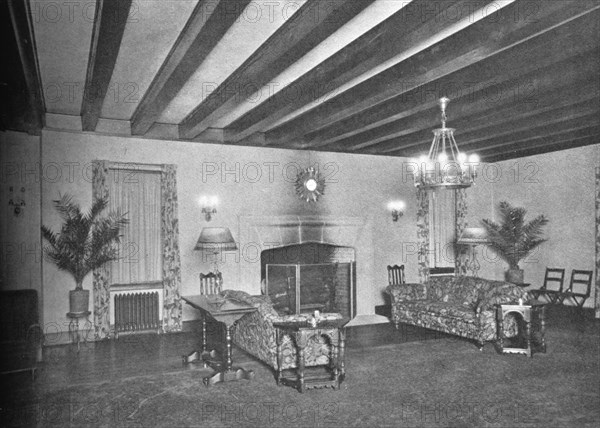 Detail, living room, Bonnie Briar Country Club, Larchmont, New York, 1925. Artist: Unknown.