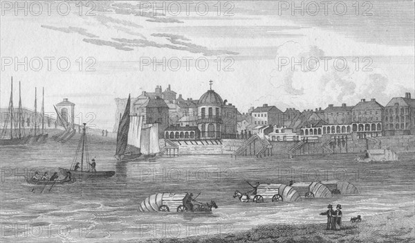 'The Back of Bathing Houses', 1820. Artist: John Shury.