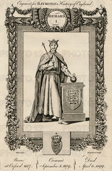 'Richard I', (1157-1199), c1787. Artist: Unknown.
