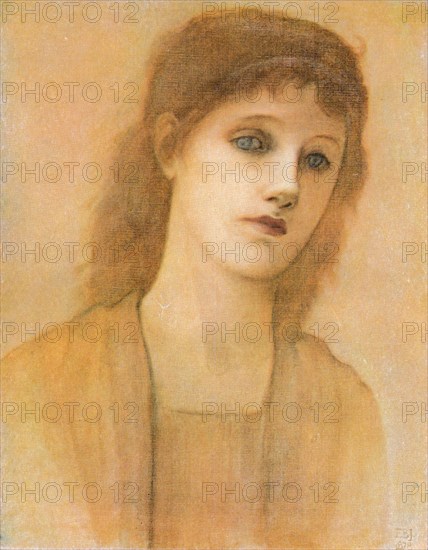 'Study of a Head', 1878, (1917). Artist: Sir Edward Coley Burne-Jones.