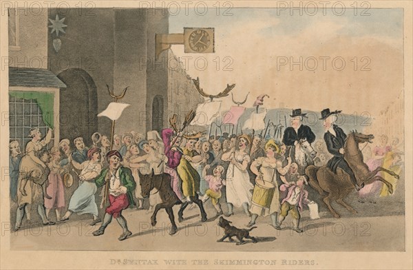 'Dr Syntax with the Skimmington Riders', 1820. Artist: Thomas Rowlandson.