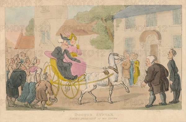 'Doctor Syntax Taking Possession of His Living', 1820. Artist: Thomas Rowlandson.