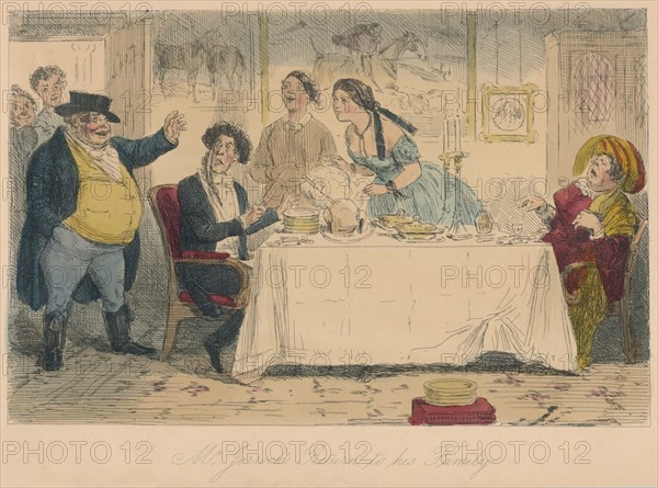 'Mr. Jorrocks's Return to his Family', 1854. Artist: John Leech.