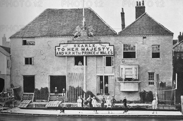 'Searle's Boathouse, 1850-1870', 1935. Artists: Mr Mundy, Hills and Saunders.