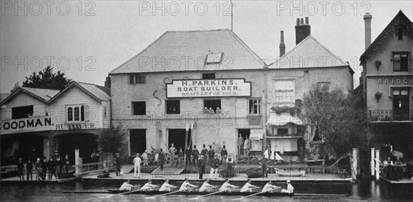 'The Boathouse Before Reconstruction, 1882', 1935. Artists: Mr Mundy, Hills and Saunders.