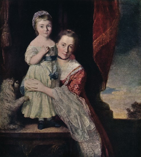 ''Duchess of Devonshire as a Child with Georgina, Countess of Spencer', 1760-61, (c1927).  Artist: Sir Joshua Reynolds.