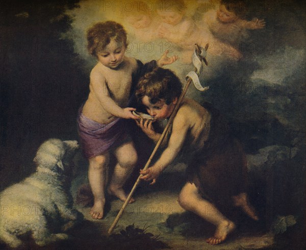 'Jesus y Juan El Bautista Ninos', (Jesus and John the Baptist, children), 1670, (c1934). Artist: Bartolomé Esteban Murillo.