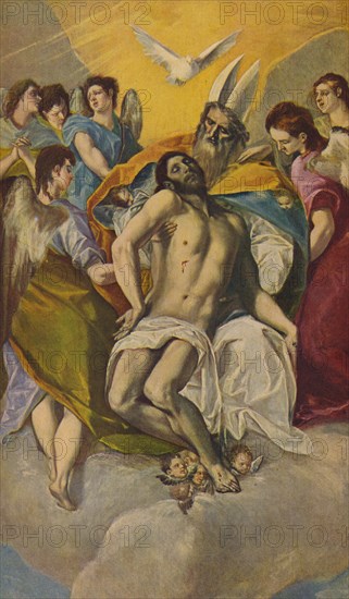 'Cristo En Brazos Del Padre Eterno', (Christ in Arms of the Eternal Father), 1577, (c1934). Artist: El Greco.