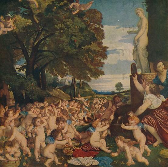 'La Fiesta De Venus', (The Worship of Venus), 1518-1519, (c1934). Artist: Titian.