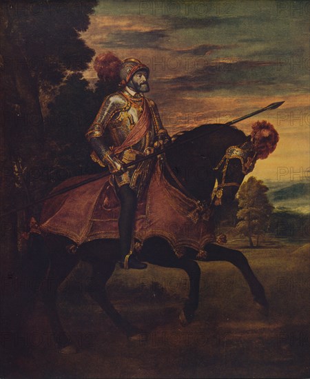 'Carlos V En La Batalla De Muhlberg', (Carlos V at the Battle of Muhlberg), 1548, (c1934). Artist: Paolo Veronese.