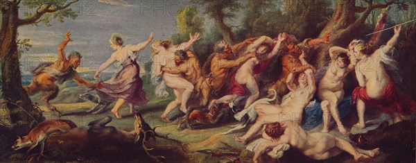 'Ninfas Sorprendidas Por Satiros', (Diana and Nymphs Surprised by Satyrs), 1639-1640, (c1934).  Artist: Peter Paul Rubens.