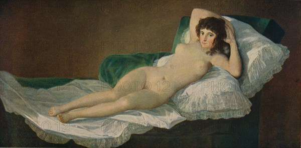 'La Maja Desnuda', (The Naked Maja), c.1797-1800, (c1934). Artist: Francisco Goya.