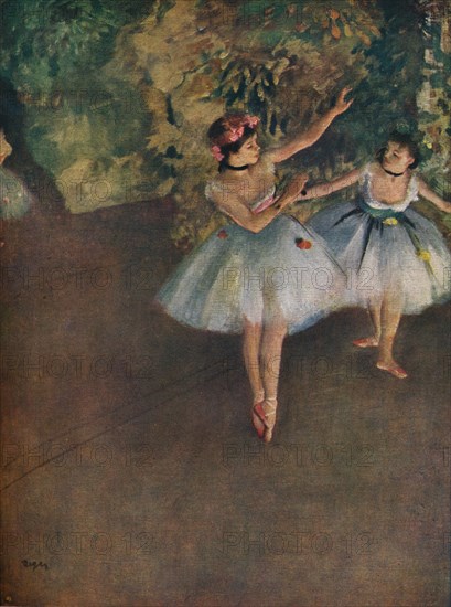 'Two Ballet Dancers on the Stage (Deux Danseuses Sur La Scene)', 1874 (1946). Artist: Edgar Degas.