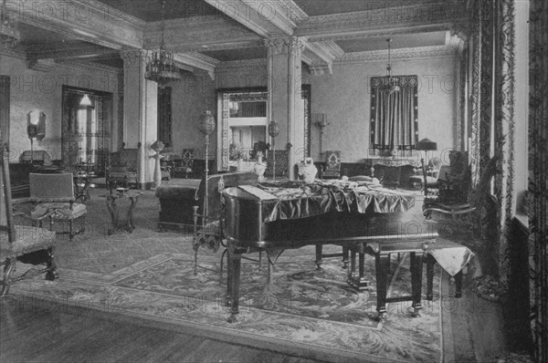 View of lounge, Gaylord Apartments, Los Angeles, California. 1924. Artist: Unknown.