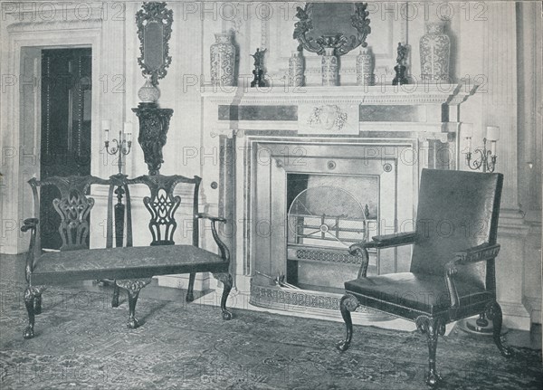 'Chippendale Settee and Chair', 1910. Artists: Thomas Chippendale, Unknown.